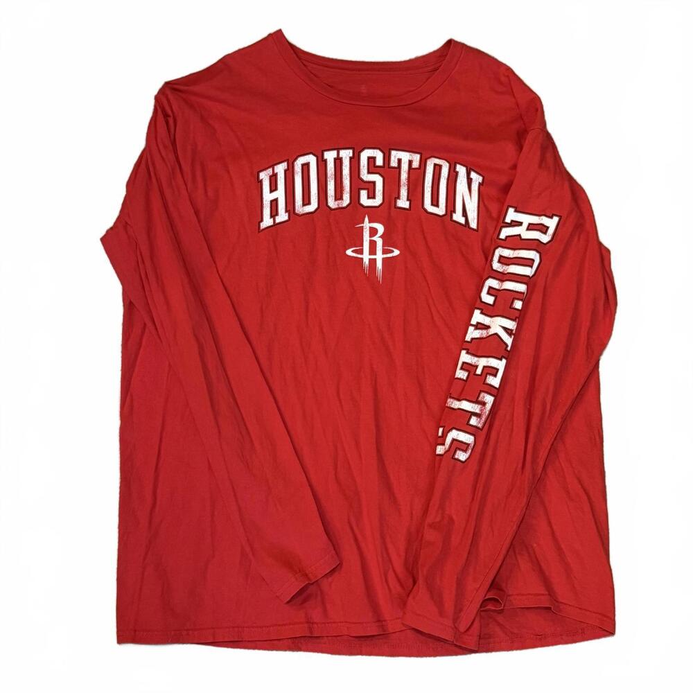Fanatics NBA Houston Rockets long-sleeve tee, red‎ – 3XL